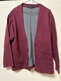 RAGEBLUE バーガンディ カーディガン L ワインレッド