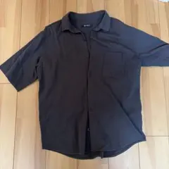 nano universe 半袖シャツ ダークグレー S