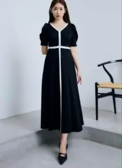 試着のみ　her lip to Puff Sleeve Jersey Dress 試着のみ her lip to Puff Sleeve Jersey Dress - メルカリ