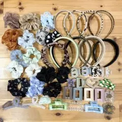 アクセサリー ヘアアクセサリー カチューシャ シュシュ クリップ セット