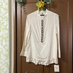 Kaon☆裾フリル付き長袖ブラウス