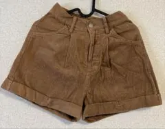ブラウン コーデュロイ ショートパンツ Mサイズ