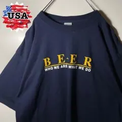 【アメリカ古着❗️】90s 企業ロゴ　半袖Tシャツ　ネイビー紺XL ビッグサイズ