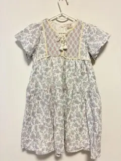 petit main フラワープリント 半袖ワンピース 110cm