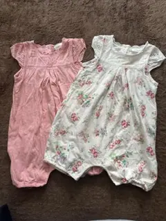 next ロンパース 2点セット ピンク 花柄