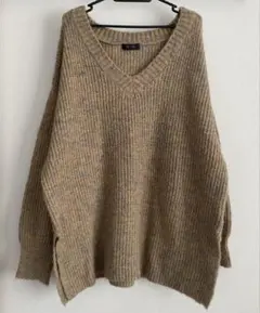 Tip Top ティップトップ　オーバーサイズニット　Vネック　F