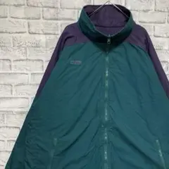 コロンビア　マウンテンパーカー中綿　グリーンXL ロゴ刺繍アウトドア0212