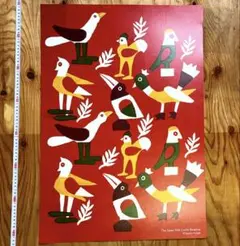 柚木沙弥郎 サンタクロース 染絵 型絵染 型染 民芸 タペストリー