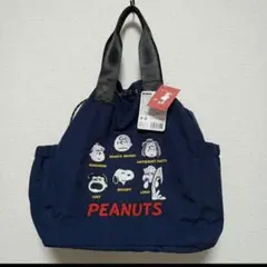 PEANUTSスヌーピー トートバッグ ネイビー