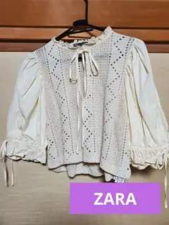 ZARA ブラウス 七分丈 USAのMサイズ