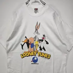 USA製　97年　ルーニーテューンズ　Tシャツ　L　企業　コラボ　キャラクター