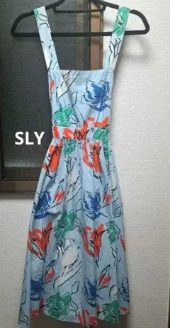 SLY キャミワンピース 総柄 コットン100% サイズ1