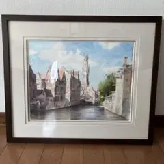 浮田克躬、ピエルフォン城を望む、希少画集画、新品高級額装付 - メルカリ