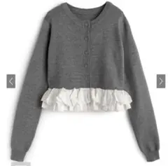 GRL フリルドッキングニットカーディガン[an1835]