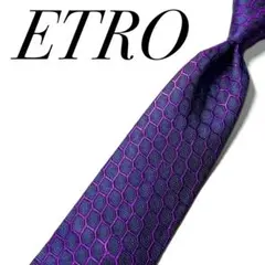 ETRO エトロ ネクタイ パープル ペイズリー 定番 王道 ヴィンテージ