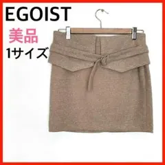 【美品】　EGOISTエゴイスト　ベルト付きカットミニスカート Y2K