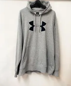 アンダーアーマー XXL ロゴ パーカー グレー 灰色 大きいサイズ