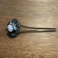 アンティーク調 かんざし 髪飾り パール ビジュー