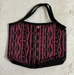 FAUCHON トートバッグ 黒・ピンクのサムネイル