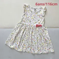 PETITBATEAU プチバトー　フラワープリントワンピース　6ans/116