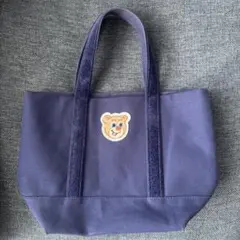 FEILER フェイラー オールドテディ ワッペントートバッグ ネイビー 小