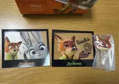 ズートピア　東京ばな奈　ステッカー　ニック＆ジュディ　ガチャ