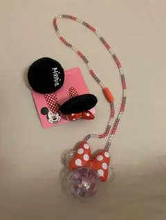 ミニー つけ耳＋ヘアピン 光る ネックレス おもちゃ かわいい