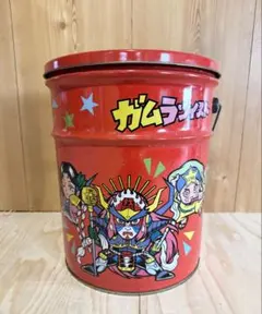 昭和レトロ ビックリマン ペール缶 バケツ ブリキ缶 クッション付き