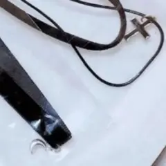 新品 ゴシックチョーカー セット ブラック ベルベット 十字架 月 ネックレス