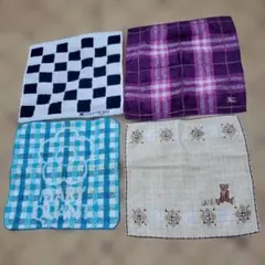 セール　未使用含む　タオルハンカチ4枚組　バーバリー、ダックス、クレージュ等