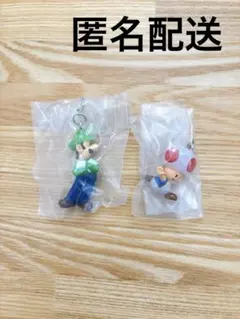 スーパーマリオ　めじるしアクセサリー　ガチャガチャ　2個セット【新品・未使用】