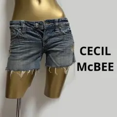 【5140】CECIL McBEE ダメージ ショートパンツ ジーンズ 24