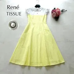 希少✨ルネTISSUEバイカラープリーツドッキングフリルパールボタンワンピースのサムネイル