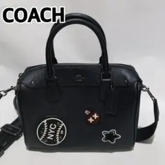 COACH レザー 2WAY ハンドバッグ ミニベネット サッチェルF11803