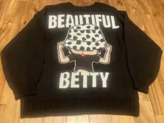 【新品タグ付】Betty Boopニットカーディガン ブラックＭサイズ