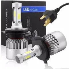 新品 LEDヘッドライト バルブ H4 2個 爆光 ホワイト 白 車 バイクのサムネイル