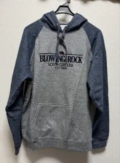 BLOWING ROCK フード付きパーカー グレー/ネイビー