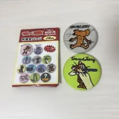 トムとジェリー 刺繍缶バッジ　2個セット