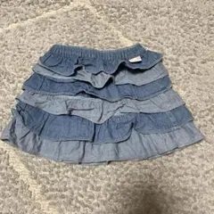 メゾピアノ フリルスカート　110 ブルー