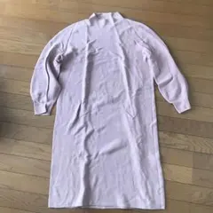 ユニクロ　ピンク　ニットワンピース　L
