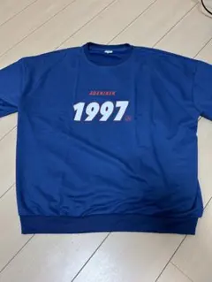 ブルー 1997 プリント トレーナー　M