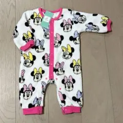 【新品】 ディズニー ミニーちゃん 裏起毛　ボア　ロンパース 60cm 70cm