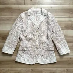 ETRO エトロ 花柄刺繍 ストライプ柄 テーラードジャケット 40のサムネイル