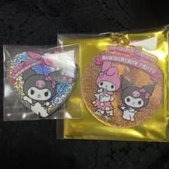 マイメロ クロミ アニバーサリーパーティー アクリルキーホルダー 缶バッジ