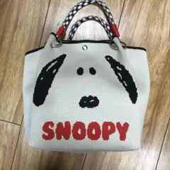 ２WAYスヌーピー ロープハンドルニットバッグ