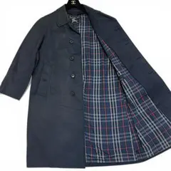 BURBERRY ノバチェック ステンカラーコート　ネイビー　メンズ　M
