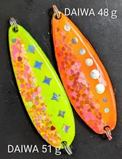 爆釣アキアジルアーDAIWAアキアジクルセーダ48ｇと51ｇの2個組中古リメイクのサムネイル