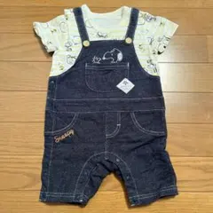 スヌーピー デニムロンパース 70〜80cm