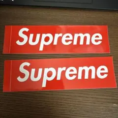 Supreme ステッカー レッド 約20cm x 5.5cm