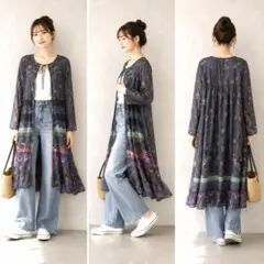 【SONIA RYKIEL】 ソニアリキエル 総柄 ロングカーディガンのサムネイル